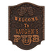 CUSTOMIZABLE Cast Aluminum Plaque - Pub "Welcome" Design