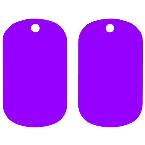 Kolorcoat™ Dog Tag - Purple