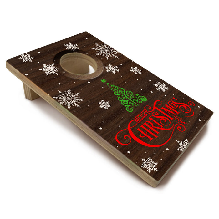 Quarter Master - Tabletop Cornhole Game with Quarters - Merry Christmas Side