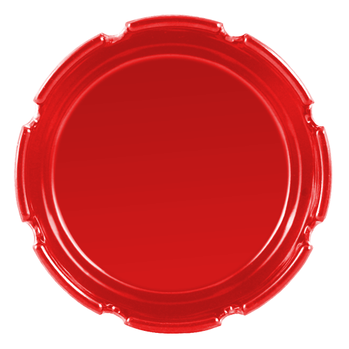 Ashtray - Red Plastic - 4 inch Diameter