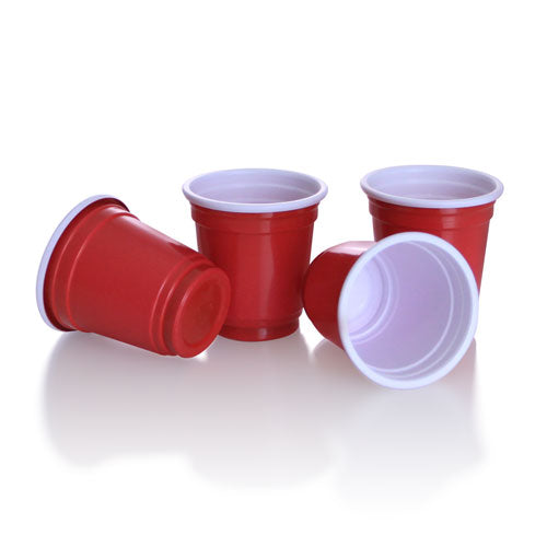 2 oz. Mini Red Plastic Cups 