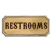 Wood Plaque Kolorcoat™ Bar Sign - RESTROOMS