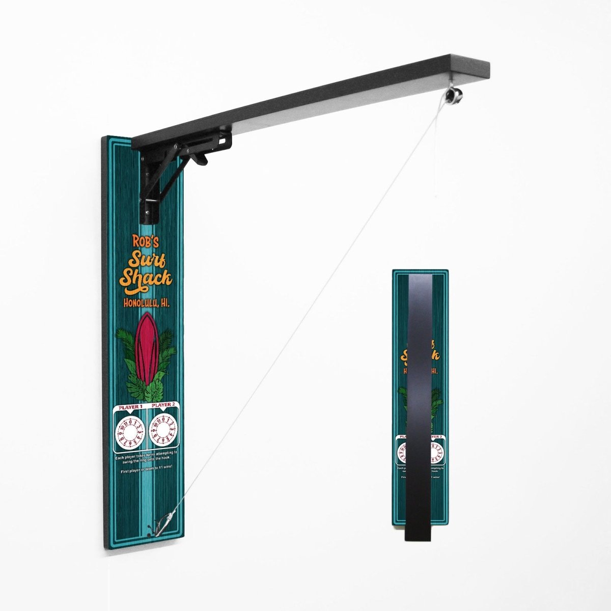 GoSports Hook 21 Wall Mount Ring Swing Game, Play Indoors Or