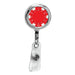 Red - Poker Chip Chrome Beveled ID Badge Reel