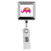 ELEPHENT - Designer Animals Square Chrome Badge Reels