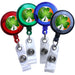 Blue - Irish Flag and Shamrock Translucent Plastic Badge Reel