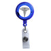 Blue - Medical Symbol Translucent Plastic ID Badge Reel