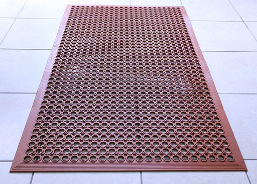 Rubber Floor Mat – Red 3’ X 5’ – Grease Resistant