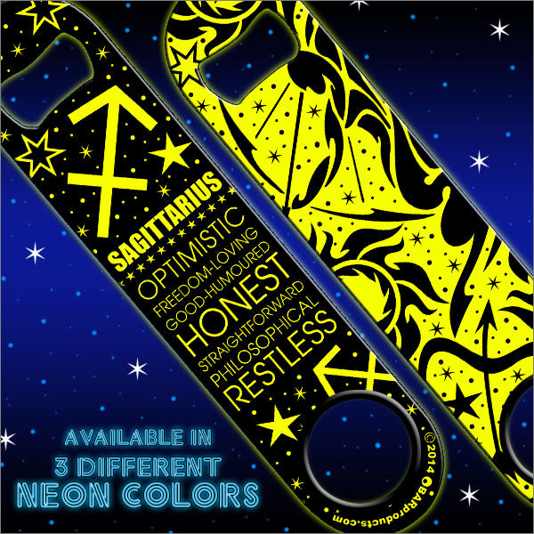 Kolorcoat™ NEON Zodiac Speed Bottle Opener - SAGITTARIUS