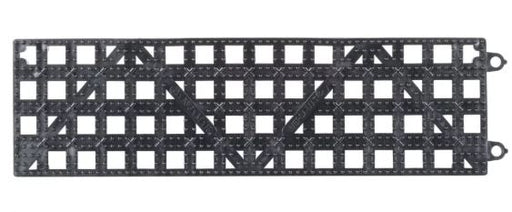  San Jamar 3 1/2" x 12" Black Interlocking Bar Mat Strip 