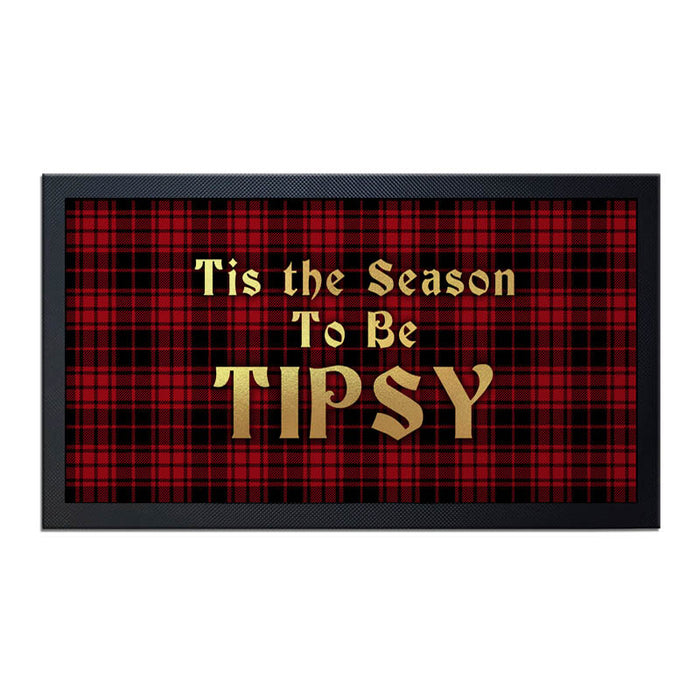Bar Service Mat - Tis the Season to be Tipsy - 17.25" x 10"