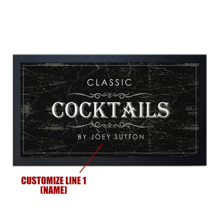 Custom Printed Bar Service Mat - 17.25