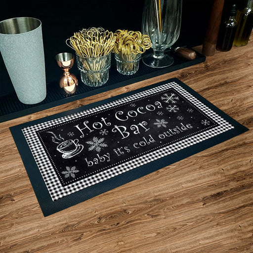 Coffee House Chalkboard Coffee Mat 24x18 Inch for Kitchen Counter, Silicone  Dish Drying Mats for Coffee Bar Coffee Machine Coffee Maker or Countertop  Protector Mat 