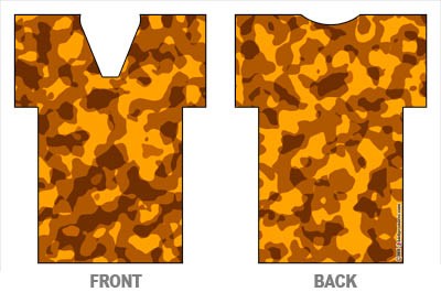 T-Shirt Style Bottle Coozie - Camo Blaze