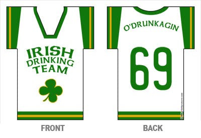 T-Shirt Style Bottle Coozie - Irish Drinking Team
