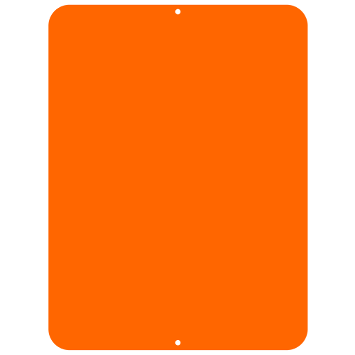 Kolorcoat™ Custom Metal Bar Sign - 9" x 12" - Orange