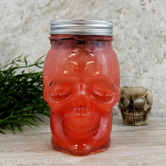 BarConic® Skull Mason Jar with Lid - 16 ounce — Bar Products