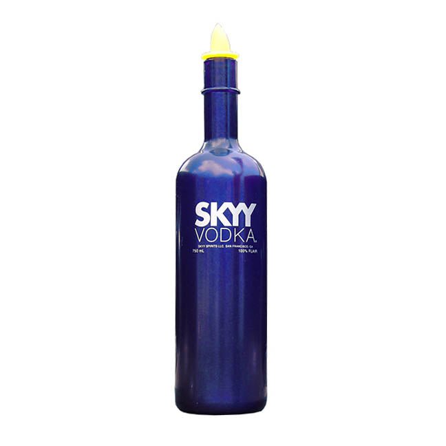 Flair Bottle - Blue Skyy Vodka - 750ml - Bar Products — Bar Products