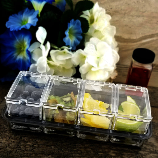 Small Garnish Caddy - 5 Piece - Removable Containers