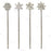 Snowflake Stirrers - Silver Plated - Pack of 4