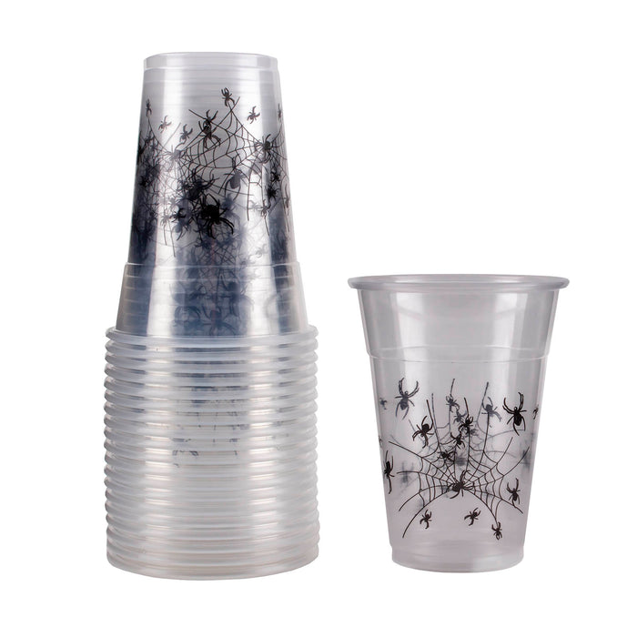 Soft Plastic Cups - Spiders 20 Ct. - 16 ounce