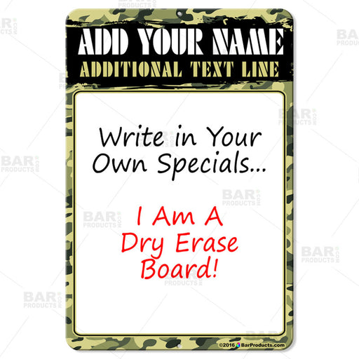 12" by 18" Dry Erase Specials Sign