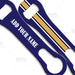 Bottle Opener - Sports Theme Colors Purple, Gold, White