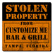 CUSTOMIZABLE Coaster - 3.5in Square Foam - Stolen Property Design