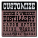 CUSTOMIZABLE Coaster - 3.5in Square Foam - Distillery Design