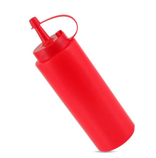 Red 8 oz Squeeze Bottle with Cap