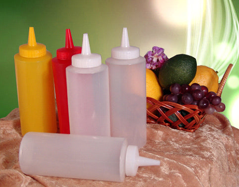 24 Oz Clear Plastic Condiment Squeeze Bottles, Squirt Bottle for