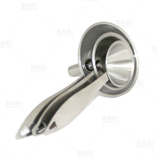 Stainless Steel Funnels with Handles - Set of 3