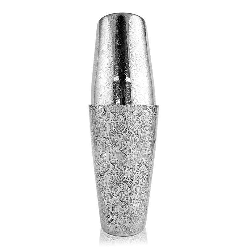 BarConic® Etched Shaker Set - Stainless Steel - 28oz and 18oz Shaker ...