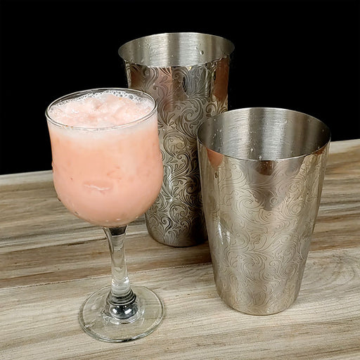 BarConic® Etched Shaker Set - Stainless Steel - 28oz and 18oz Shaker Tins