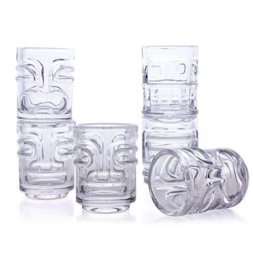 BarConic Tiki Shot Glass Set - Stackable - 12 Pack