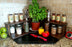 Counter Caddies™ - Walnut-Stained Corner Shelf - Culinary Style - herbs spices ingredients