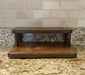 Counter Caddies™ - Walnut-Stained Straight Shelf - Liquor/Wine Bottle Display - 12" Length - empty