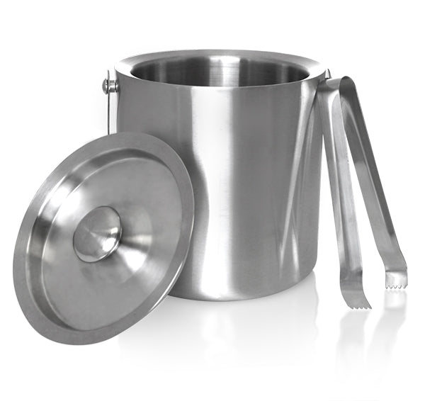 Stainless Steel Ice Bucket with Tongs - 48 oz.