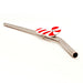 Stainless Steel Straws with Brush - Candy Cane - Set of 2