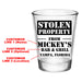 CUSTOMIZABLE - 1.75oz Clear Shot Glass - Stolen Property