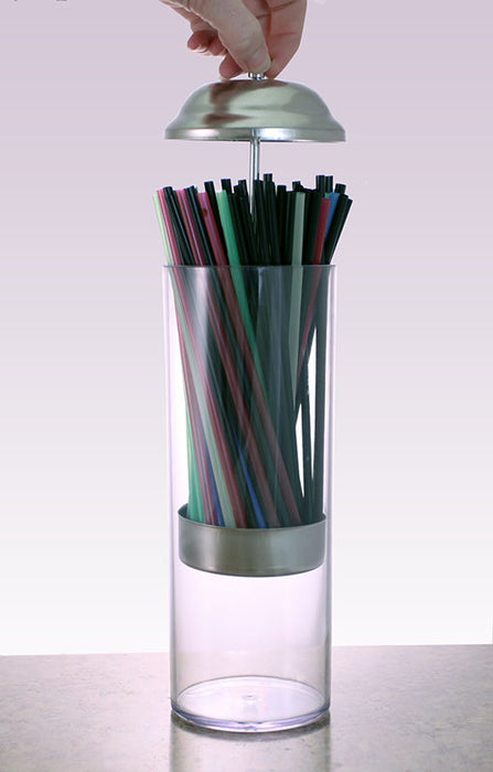 Old Fashioned Retro Pull-Up Acrylic Straw Dispenser