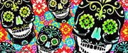 Designer Coffee Mugs - Sugar Skull Pattern