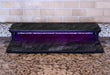 LED Counter Caddies™ - Slate Design Straight Shelf - Liquor/Wine Bottle Display - 24" Length w/ T-Molding - empty purple