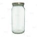 Tall Craft Bartending Jar w/ Gold Lid - Clear 16 oz