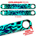 Kolorcoat™ 11" Long COLOSSAL™  Speed Bottle Opener – Flames – Teal