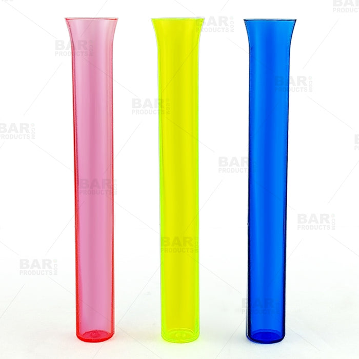 Test Tubes with Flat Bottom - Assorted Neon 25ml - 25 Pack