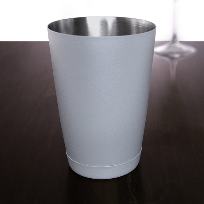 “Textured Shadow Gray” 16 oz. Weighted Cocktail Shaker Tin