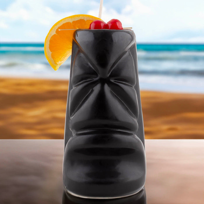 BarConic® Tiki Drinkware - Ceramic Gun Metal Black Mug - 20 ounce - Bar Products - Tiki Drinkware