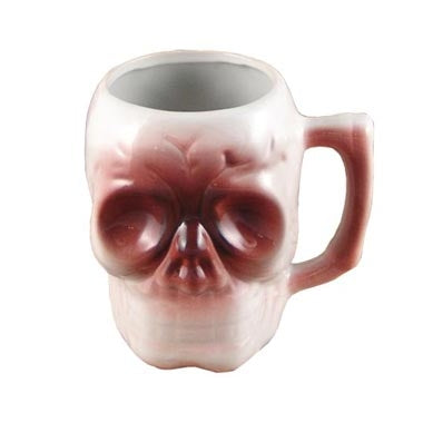 BarConic® Tiki Drinkware - Ceramic Skull Mug - 10 ounce