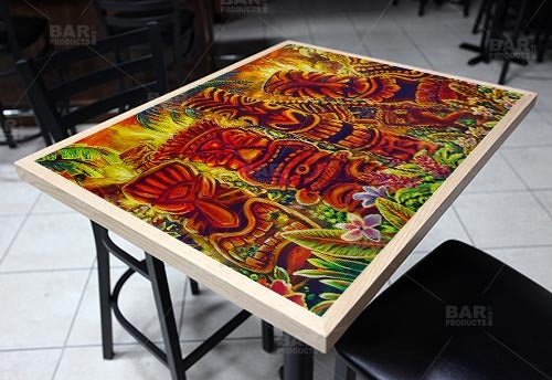 Tiki Laughter 24" x 30" Wooden Table Top - Two Types Available